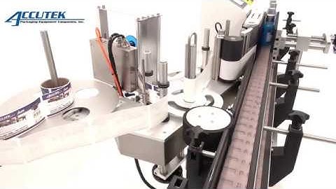 Automatic Pressure Sensitive Labeling System - Bottle Labeler - APS-100 Series - Accutek