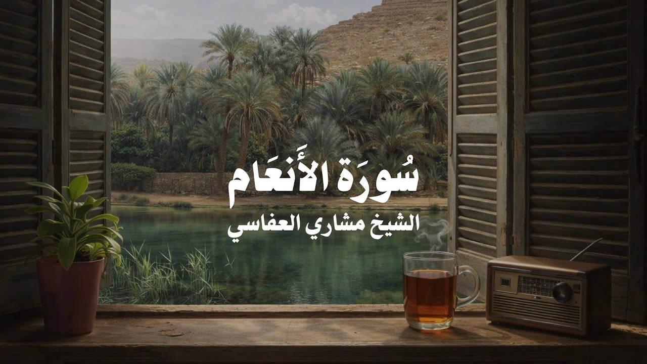 Surah Alanam Mishary Alafasy Peaceful Calm Oasis Ambiance سورة الأنعام مشاري العفاسي بلا صدى