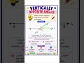 Vertically Opposite Angles Explained 📐 | Equal Angles Trick | Geometry #shortsfeed