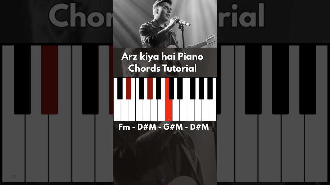 Arz kiya hai Piano Chords easy Tutorial | Anuv Jain | Coke Studio Bharat  | Easy Piano lessons 