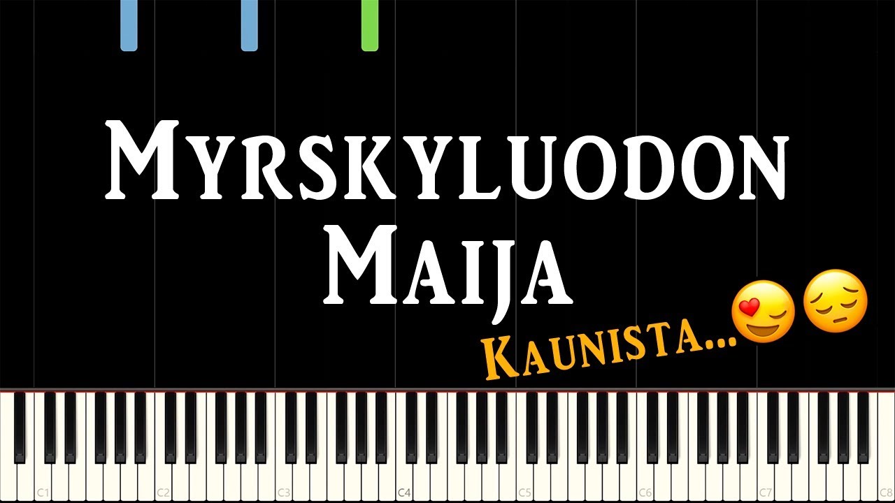 Myrskyluodon Maija - EASY piano tutorial - YouTube