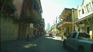 Our first time driving on the narrow streets of New Orleans