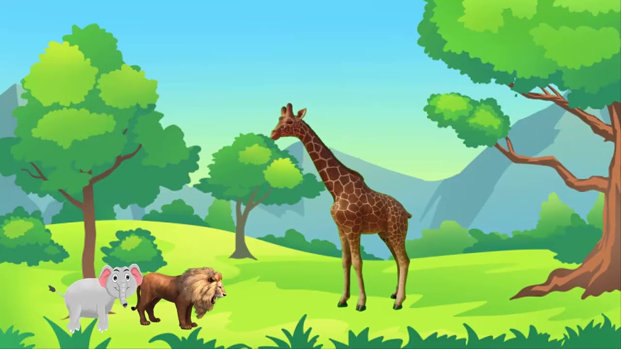 حكاية الزرافة الطيبة مع حيوانات الغابة