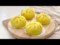 Golden Yam Bean Steamed Bun ｜Mang Kuang Pau | 金黄沙葛包