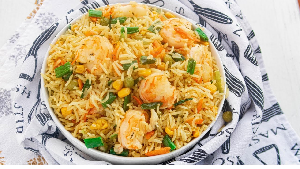 SHRIMP FRIED RICE RECIPE | EASY FRIED RICE RECIPE