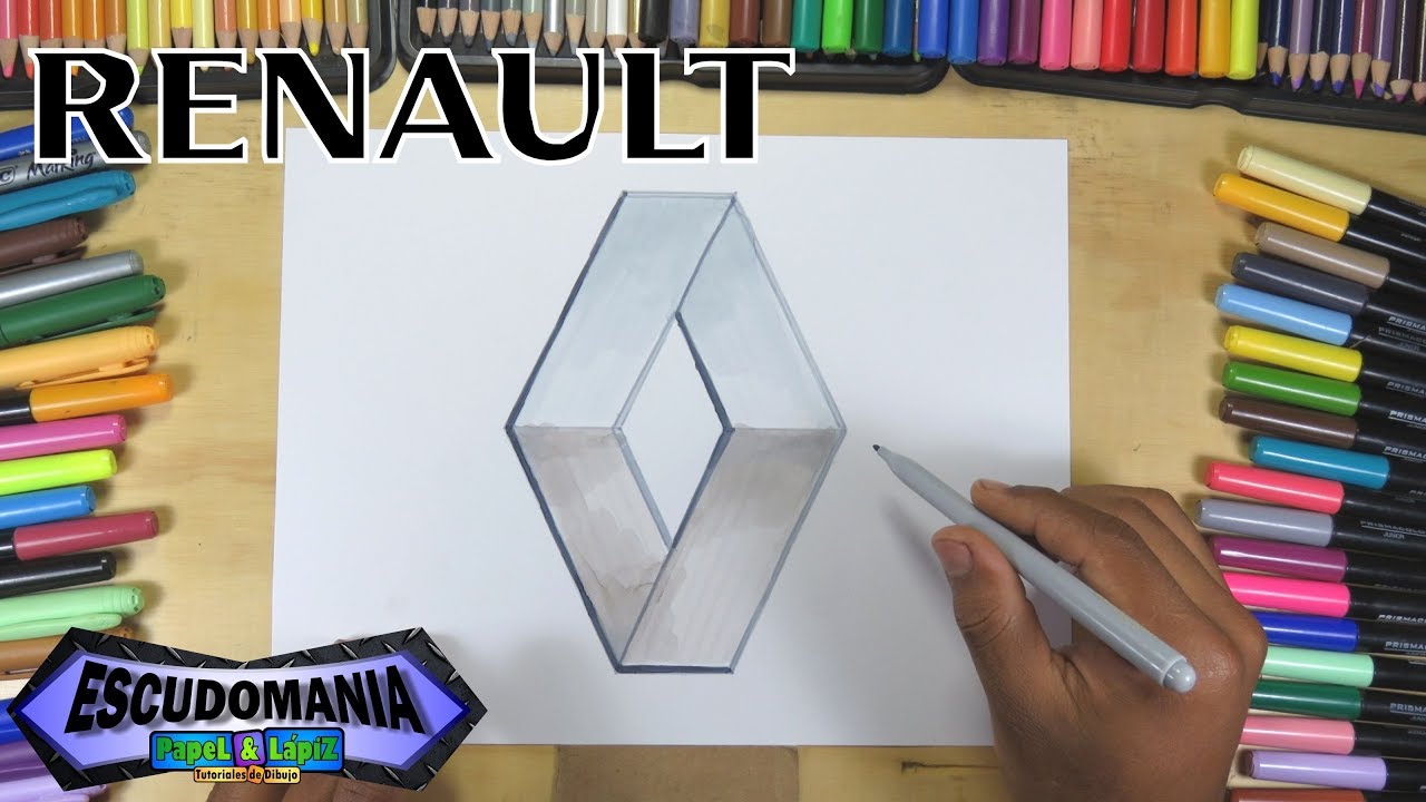 Dibuja y pinta el logo de Renault - YouTube