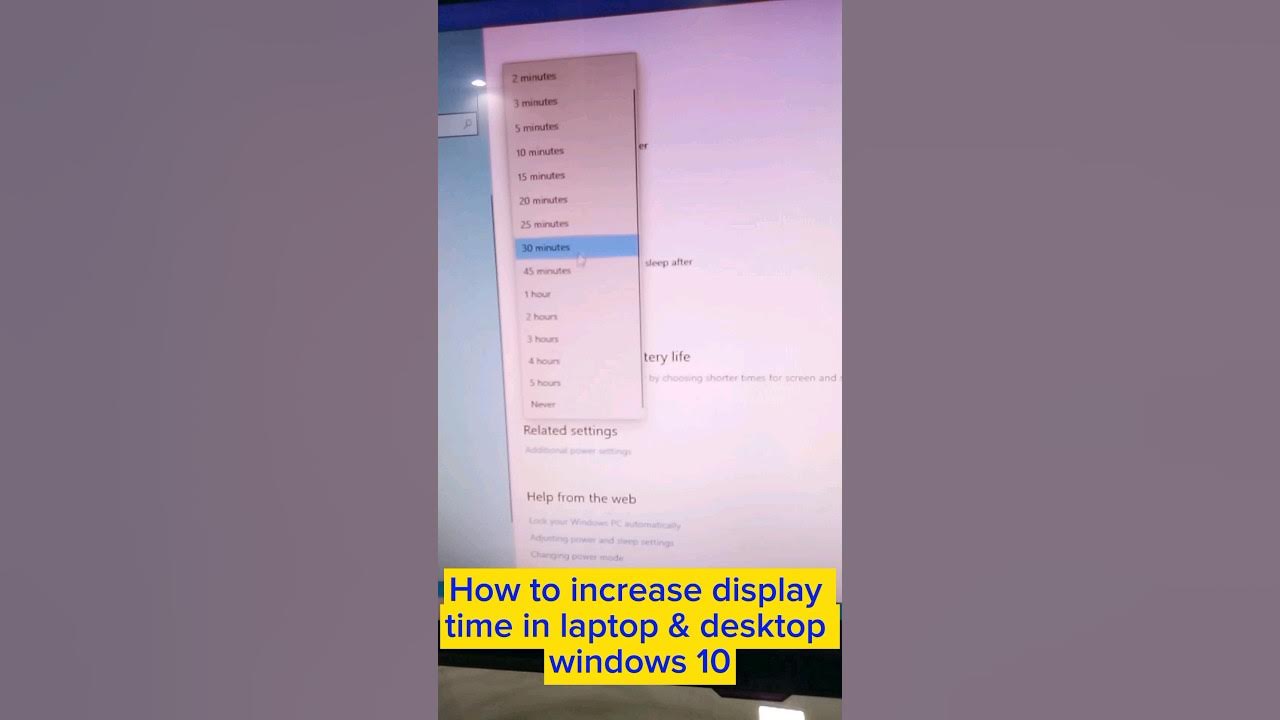 how-to-increase-display-time-in-laptop-desktop-shorts-youtubeshorts