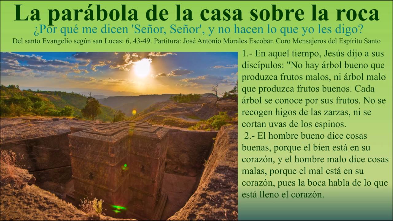 La parábola de la casa sobre la roca - YouTube