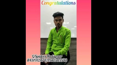 QSPIDERS HADAPSAR, CONGRATULATIONS SAMEER VHOGADE