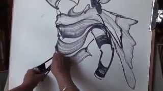 Boyalı İp Ile Yapılan Muhteşem Sanat Eseri Resimi