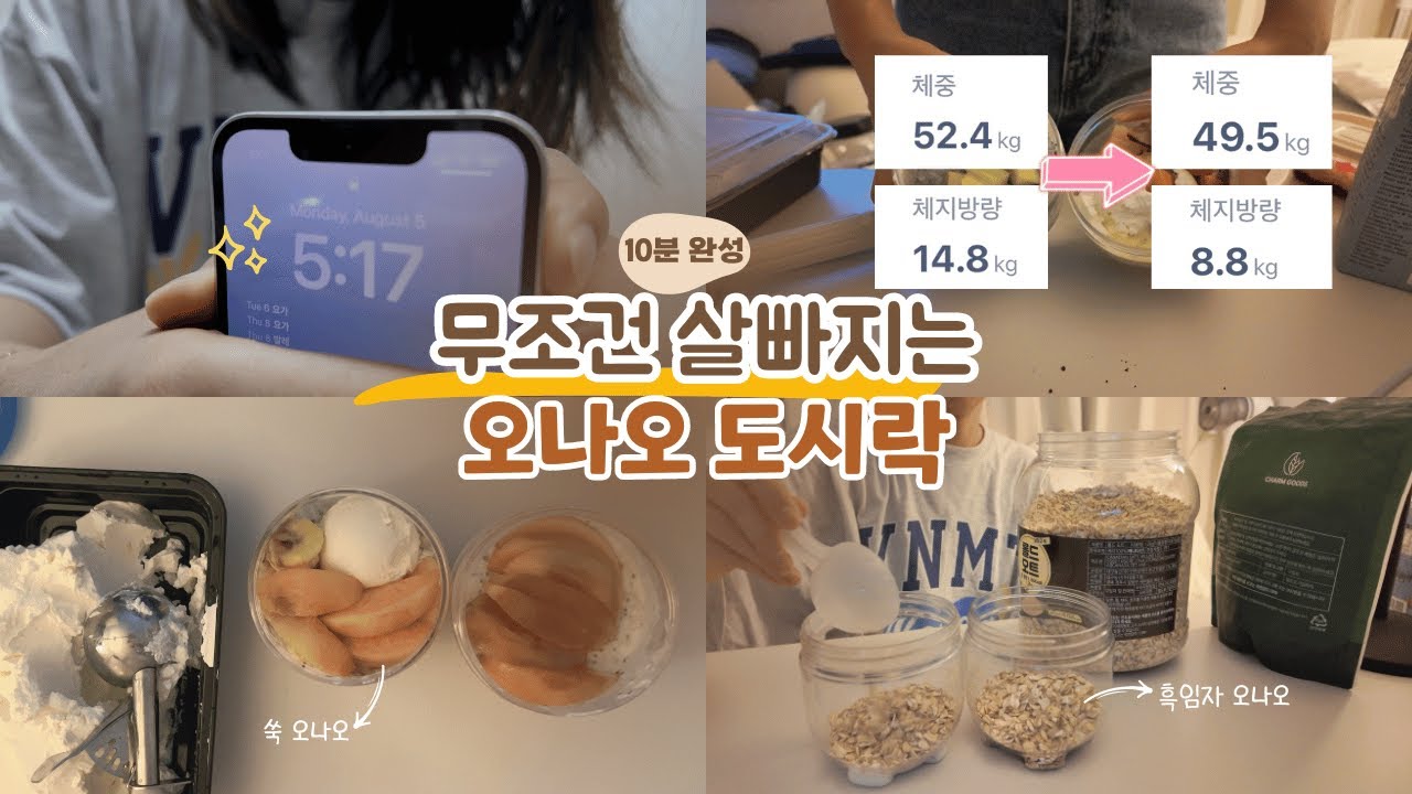 pt없이 체지방만 6kg 감량하게 도와준 오버나이트 오트밀 | 오나오, 요거트 재료 추천