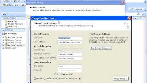 Microsoft Outlook 2007 - Changing short email username to long username - PD-go! Web Solutions