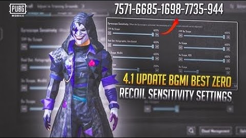 4.1 UPDATE BGMI BEST🔥Sensitivity Settings Bgmi Sensitivity Code Zero Recoil Sensitivity | LiteBoiYt