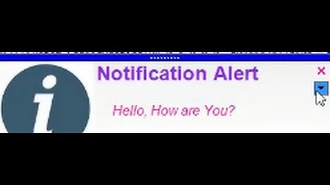 How to Create a Notification Popup Message through VB  .Net?