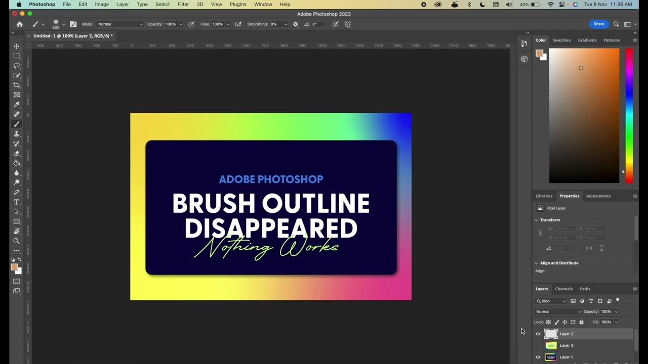 Brush Outline Disappeared [Solved] YouTube
