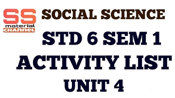 SOCIAL SCIENCE STD 6 SEM 1 UNIT 4 ACTIVITY LIST IN GUJRATI