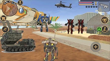 Vegas Crime Simulator (Transformer Robot Fight Car Robot on Board Ship) - Android Gameplay HD