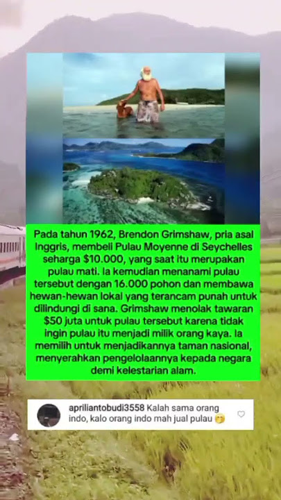 pria asal Inggris ini beli pulau m4ti ubah jadi hijau tolak tawaran $50 juta