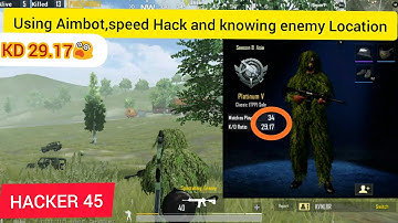 HACKER (45)- Using Aimbot, Speed Hack and knowing enemy Location | PUBG Mobile