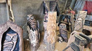 Chainsaw carving a few fast wood spirits showing the power tools I use. Jordy Does. by Carving Fusion : By Jordy Johnson 3,145 views 1 month ago 50 minutes