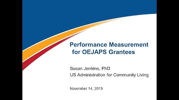 Performance Measurement for OEJAPS Grantees