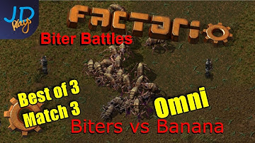 Factorio PvP Biter Battles Round 3 Part 3 SteelAxe Biters vs SteelAxe Banana | Hosted by Omni