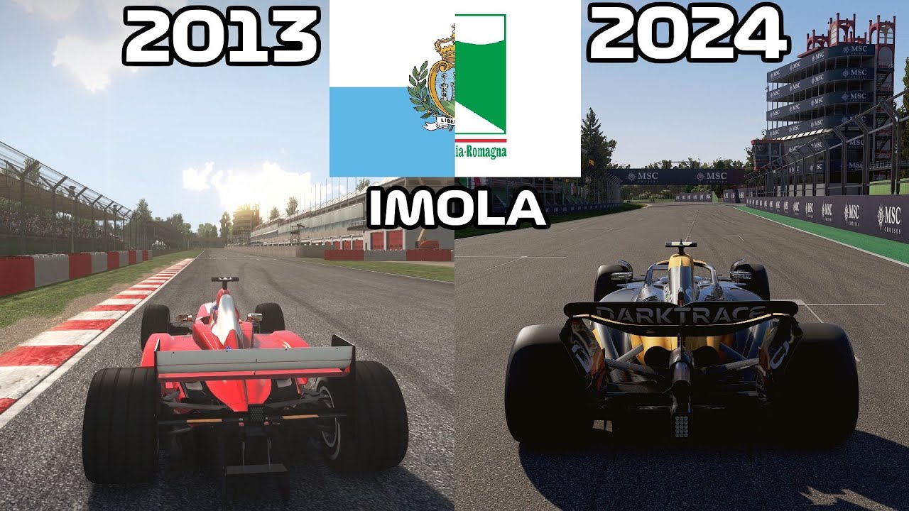 Evolution of Autodromo Enzo e Dino Ferrari (Imola) in Codemasters F1 Games | 2013 - 2024
