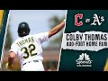 Colby Thomas hits 400-foot home run to give Athletics 1-0 lead vs. Guardians  | NBC Sports CA 😤