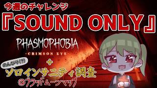 【Phasmophobia】今週のチャレンジ『SOUND ONLY』＋ソロインサニティ調査【花蕾わさび / #vtuber 】【ファスモフォビア / ファズモフォビア】