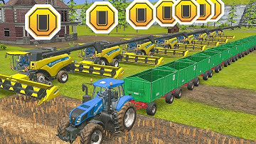 Harvester tank full & Make long trolley in Fs16 | Fs16 Multiplayer | Timelapse |