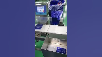 Automatic face mask box carton weight checking machine with rejecting system testing video