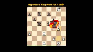 Opponent&#39;s King 👑 Went For A Walk 🏃 #chess #chessmove #shortsvideo #chessgame