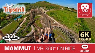 WOW 😱 360° MAMMUT Tripsdrill onride POV Wooden VR Roller Coaster Experience #vr360 #rollercoaster