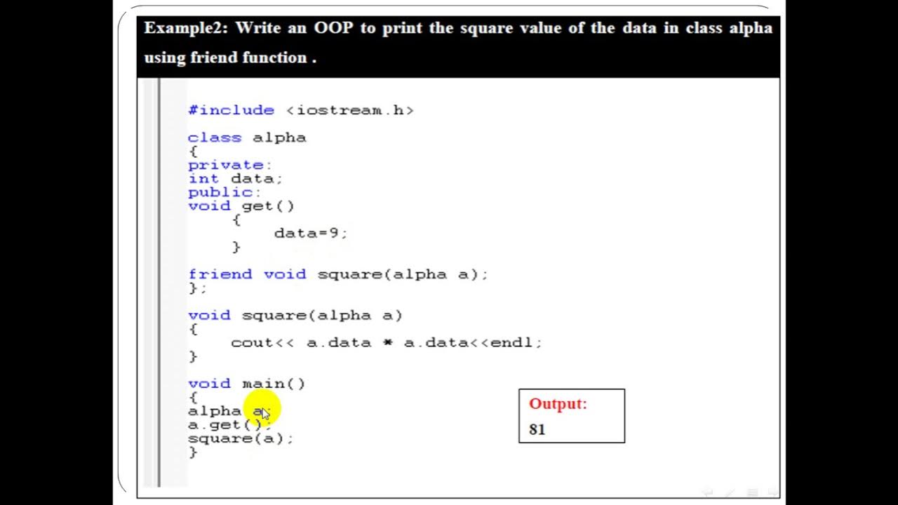 Lecture 4 Friend function part1 - YouTube