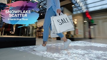 Snowflake Scatter | interactive display floor projector experience from LUMOplay
