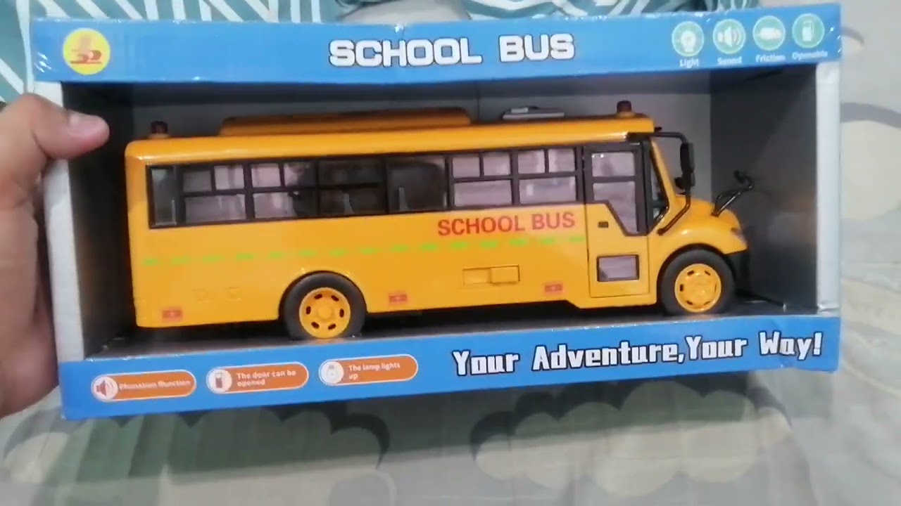 School Bus Inertial Drive Inertial DIY Toy Car For School Busses Bulldozers Excavators & Dump Trucks