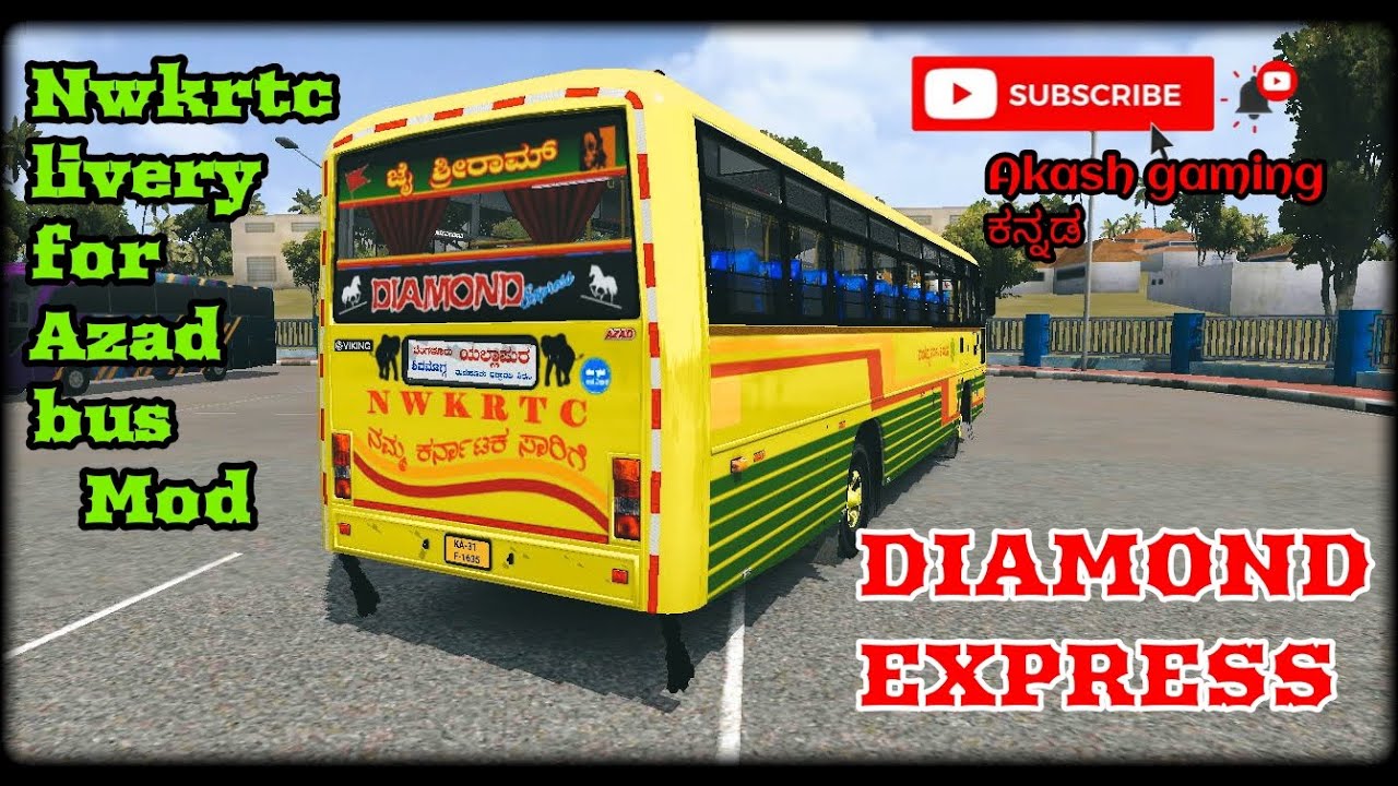 👑 ll Nwkrtc ll Diamond express ll livery for Azad built bus mod ll 