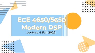 Digital Signal Processing Lecture 4 Fall 2022