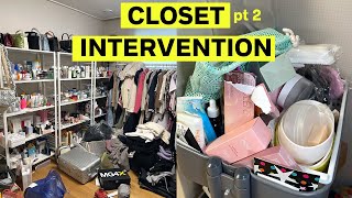 STRESSED & OVERWHELMED By Her Closet 👕 Are You A HOARDER?!?!? (part 2)