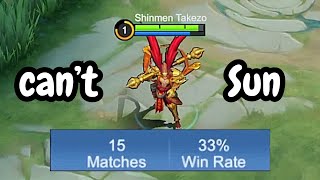 I Cant Play This Hero At All Sun Mobile Legends Shinmen Takezo