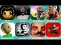 Top 8 Best Android & iOS Games (Bendy,Granny,Run Sackboy,Bendy Run,Hello Neighbor,Baldi's Basics)