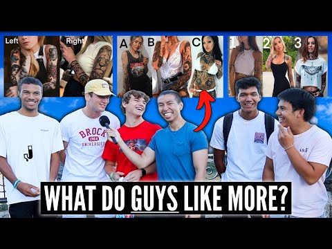 Asking MEN about TATTOOS ON FEMALES & "What's TOO MUCH"