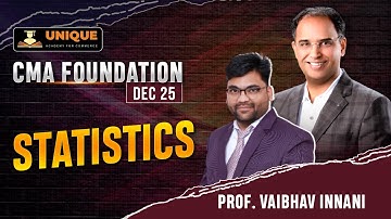 CMA FOUNDATION | DECEMBER 2025 | STATISTICS | LECTURE 5 | VAIBHAV INNANI SIR