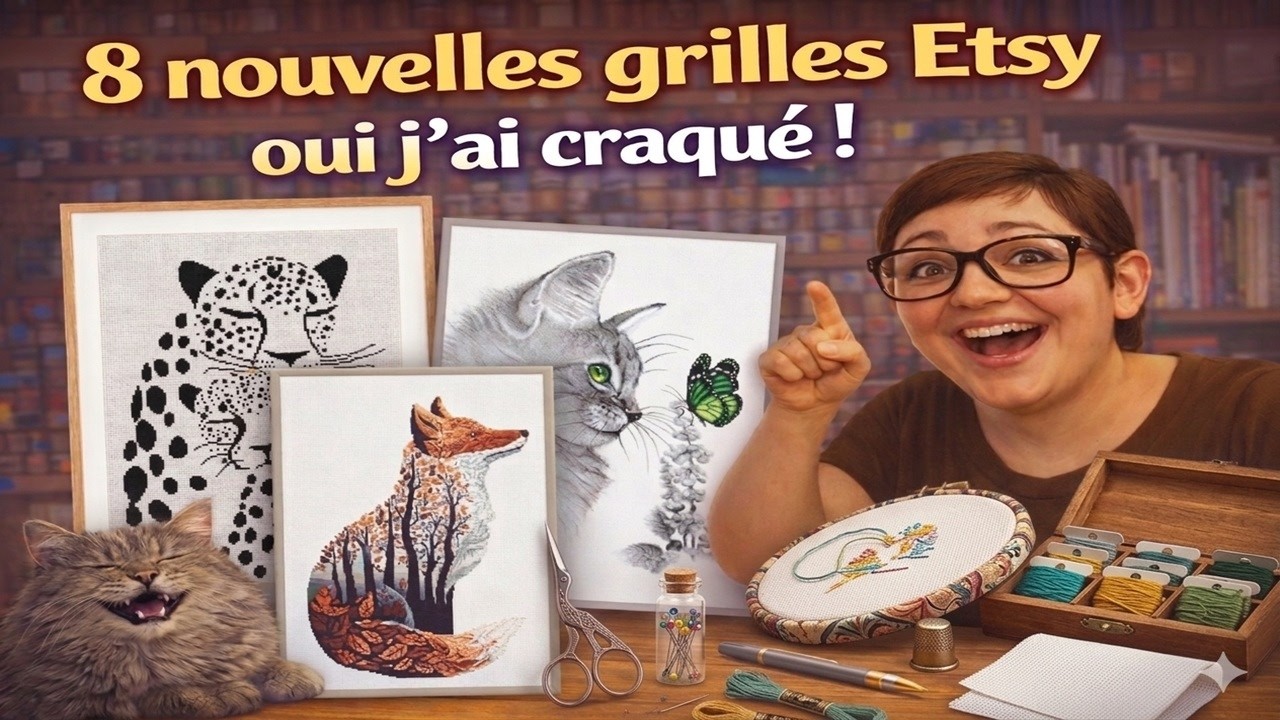 8 Nouvelles Grilles de broderie Etsy et oui j'ai craqué lolll