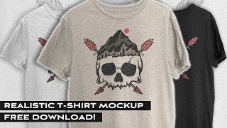 Download Free T Shirt Mockup Psd Easy To Use Youtube