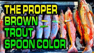 How to choose the proper brown trout spoon color