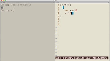 Scala expressions and println