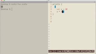Scala expressions and println