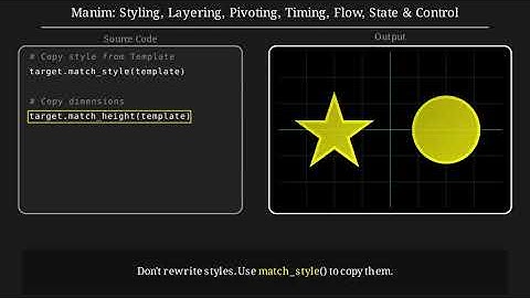 Manim: Styling, Layering, Pivoting, Timing, Flow, State & Control