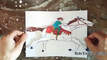Running horse from Narnia pop-up book